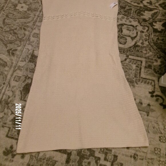 NEW Old Navy Cream Color Crochet Knit SLEEVELSS Dress Size XXL $49.99 - Picture 7 of 7